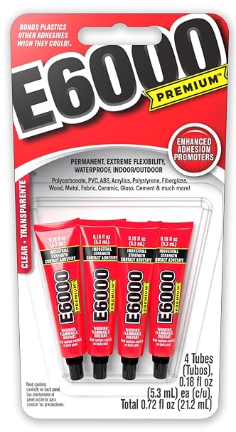 Eclectic E6000 Premium Clear Adhesive Mini Pack 4/Pkg-.18oz Each