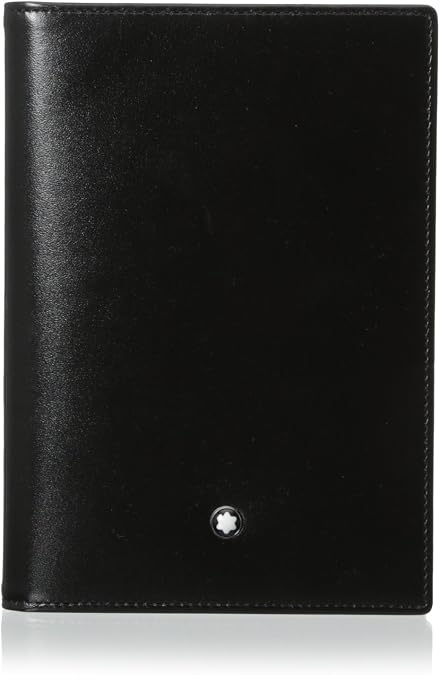 Montblanc Men's Meisterstuck Passport Holder Universal, Black, 3.9" x 5.5"