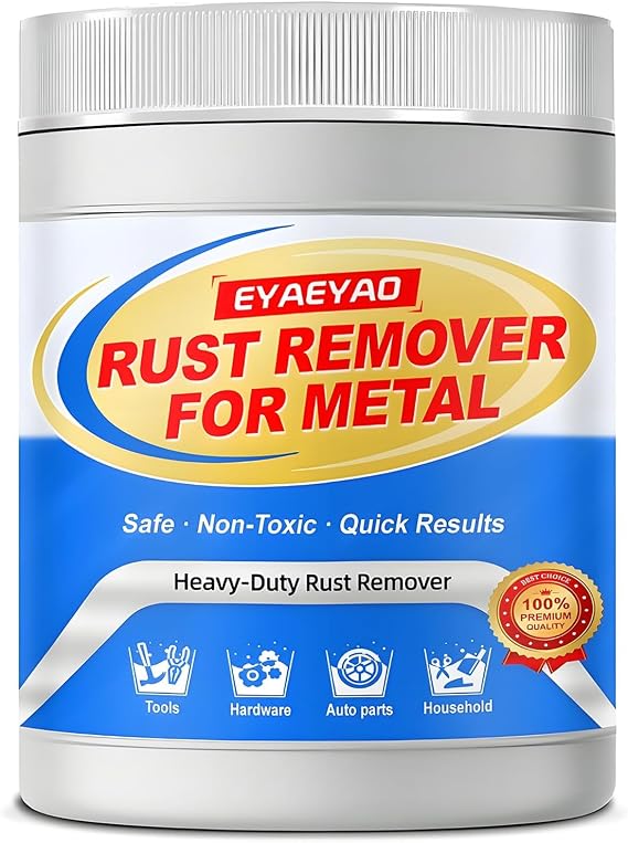 Rust Remover for Metal, Safely and Quickly Removes Rust Stain, Rust Remover Powder, 16 Ounces Rust Stain Remover Powder for Metal Surfaces, Bathtub, Car - Non-Corrosive (16 Ounces)