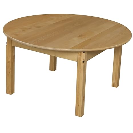 Wood Designs 83618 36" Round Hardwood Table with 18" Legs, 19" Height, 36" Width, 36" Length