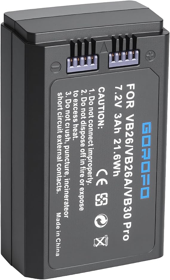 1-Pack Godox VB26B VB26A VB26 VB30 Pro Battery Withe Type-C Cable