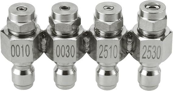 RIDGE WASHER Pressure Washer Nozzle, Stainless Steel Soft Wash Kit | 4 Way Tip Holder, 1/4" Quick Connect