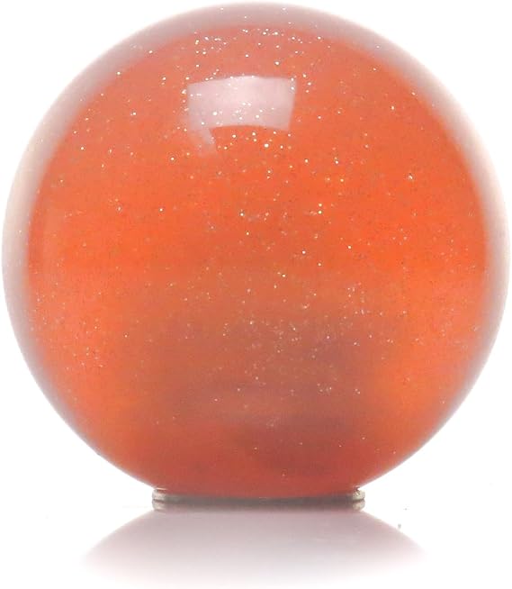 American Shifter 45182 Orange Metal Flake Shift Knob with 16mm x 1.5 Insert (White King Cobra)