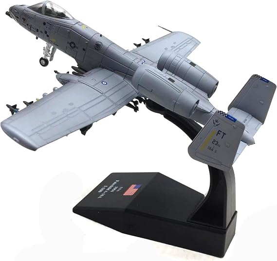 Enatuther 1/100 A-10 Warthog Model Plane A10 Thunderbolt II Jet Plane Attack Plane Fighter Military Model Diecast Airplane Model for Collection or Gift