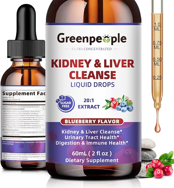 GREENPEOPLE Kidney & Liver Cleanse Detox & Repair - 2 Oz Drops