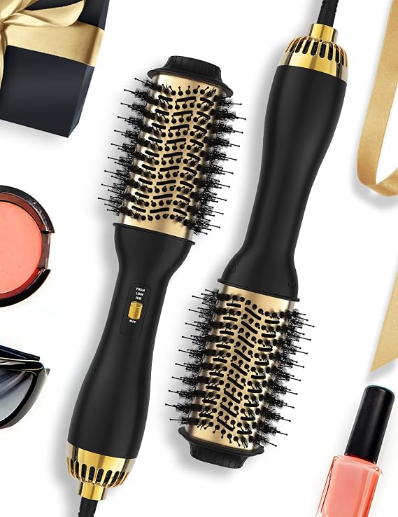 LANDOT Hair Blow Dryer Brush 60mm One-Step Hot Air Styler Blowout Volumizer