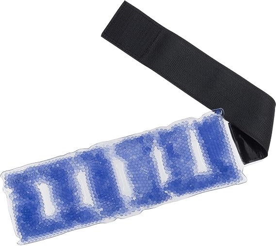 THERAPEARL Color Changing Ankle & Wrist Wrap, Reusable Hot Cold Therapy Pack with Gel Beads, Best Ice Pack for Sprains, Flexible Hot and Cold Compress for Pain Relief, Sports Injuries, and Swelling, Blue (14073)
