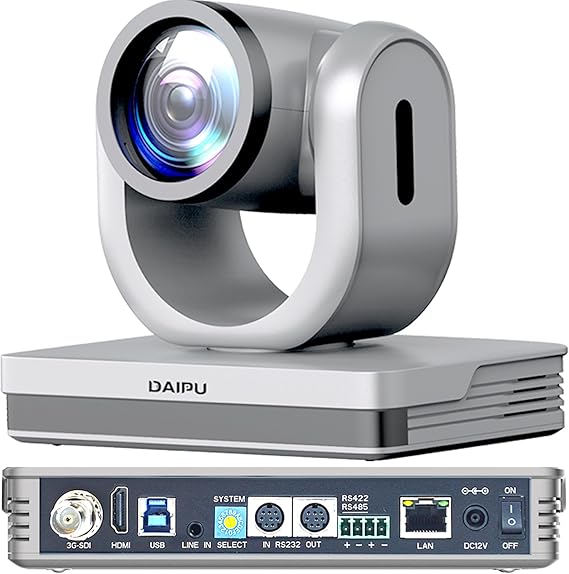 PTZ Camera 20X Optical Zoom 60fps HDMI USB SDI LAN PoE AI Auto Tracking PTZ Conference Camera for Church Live Streaming Video Conference Event Education Broadcast with Youtube Facebook Live Zoom
