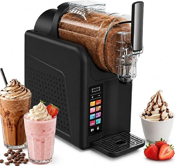 7-in-1 Slushie & Soft Serve Ice Cream Maker, 68oz Vessel No-Ice-Needed Drink Machine with LED Display, 7 Preset Modes, Auto-Clean & Delay Timer – for Home, Cafe Black