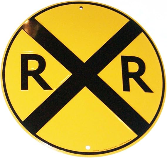 RR Railroad Xing Crossing 12" Road Sign Tin/Metal