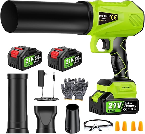 Mini Handheld Leaf Blower Cordless with 24.0Ah Battery and Charger,500,000 RPM,Extended Nozzle, Lightweight Small Turbo Jet Blower for Patio,Lawn,Yard,Snow Leaves and Dust Car Dryer 001