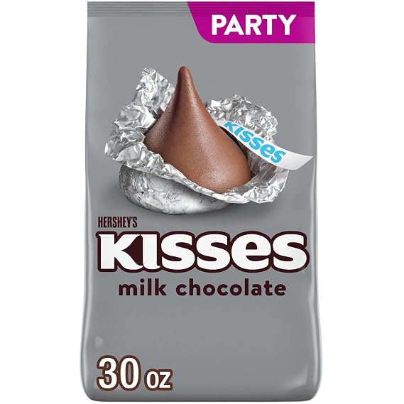 HERSHEY'S KISSES Milk Chocolate Candy Bulk Party Pack, 30 oz