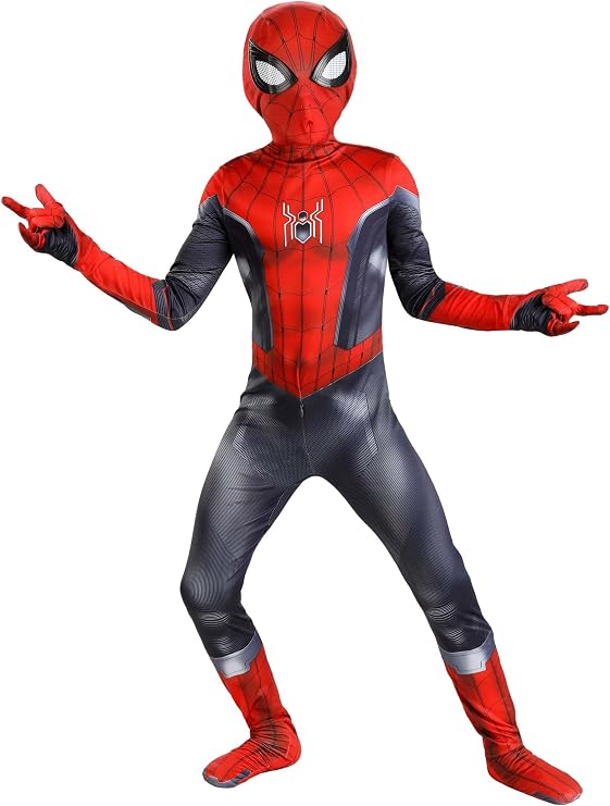 Boy's Marvel Spider-Man Zentai Suit Costume - Web-Slinging Hero Jumpsuit with Mask