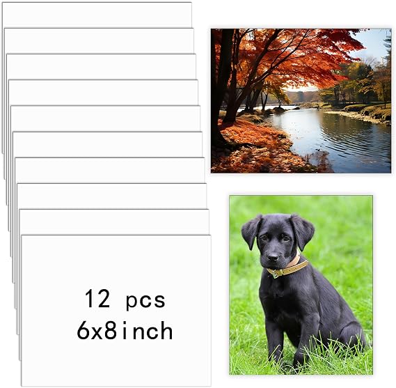 12 Pcs Sublimation Photo Blanks 6 x 8 Inch sublimation metal sign blanks Aluminum Photo Sign Blank Photo DIY Photo Sign Wall Frame Poster for Living Room Bedroom