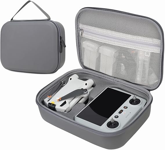 Storage Bag for DJI Mini 3 Pro-Portable Drone Case Travel Handbag Carrying case Compatible with Mini 3 Pro, DJI RC/RC-N1 Remote Controller and Accessories-Grey