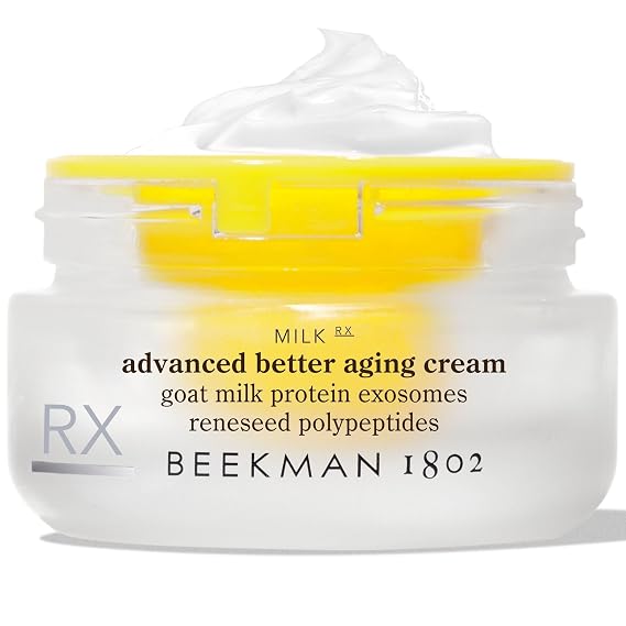 Beekman 1802 Milk RX Advanced Better Aging Collagen Moisturizer Face Cream 4X Retinol Alternative with Goat Milk Exosomes & Polypeptide, Firming Cream, 0.51 fl oz