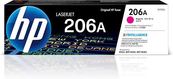 HP 206A Magenta Toner Cartridge | Works with Color LaserJet Pro M255, MFP M282, M283 Series | W2113A