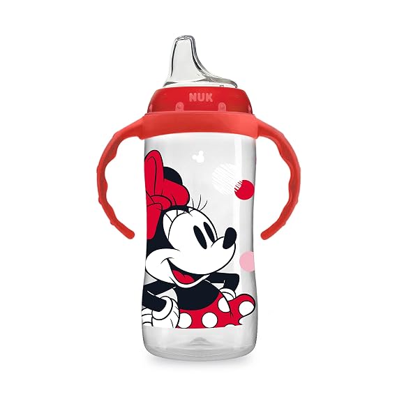 NUK Disney Large Learner Spill Proof Sippy Cup, Minnie Mouse, 10 Oz 1Pack BPA Free, Spill Proof Sippy Cup