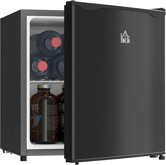 HOMCOM Mini Freezer Countertop Compact Upright Freezer 1.1 Cu.Ft Black | Removable Shelves, Reversible Door, Tabletop, Home, Dorm, Apartment, Office