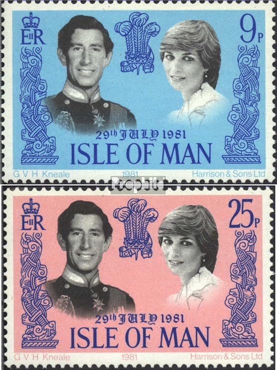 United Kingdom - Isle of Man 194-195 (Complete.Issue.) unmounted Mint/Never hinged ** MNH 1981 Prince Charles and Lady Diana (Stamps for Collectors) British Royal Family (Diana, Charles, Elisabeth