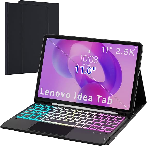 for Lenovo Idea Tab 11-inch 2025 Keyboard Case with Trackpad and Backlit