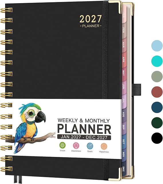 RETTACY 2027 Planner, Weekly and Monthly, A5 Size (5.7" x 8.3")