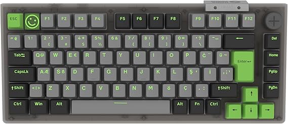 Hawk Gaming HK610 Gateron Switch RGB LCD Tri-Mode Kablosuz/Bluetooth %75 Gaming Klavye