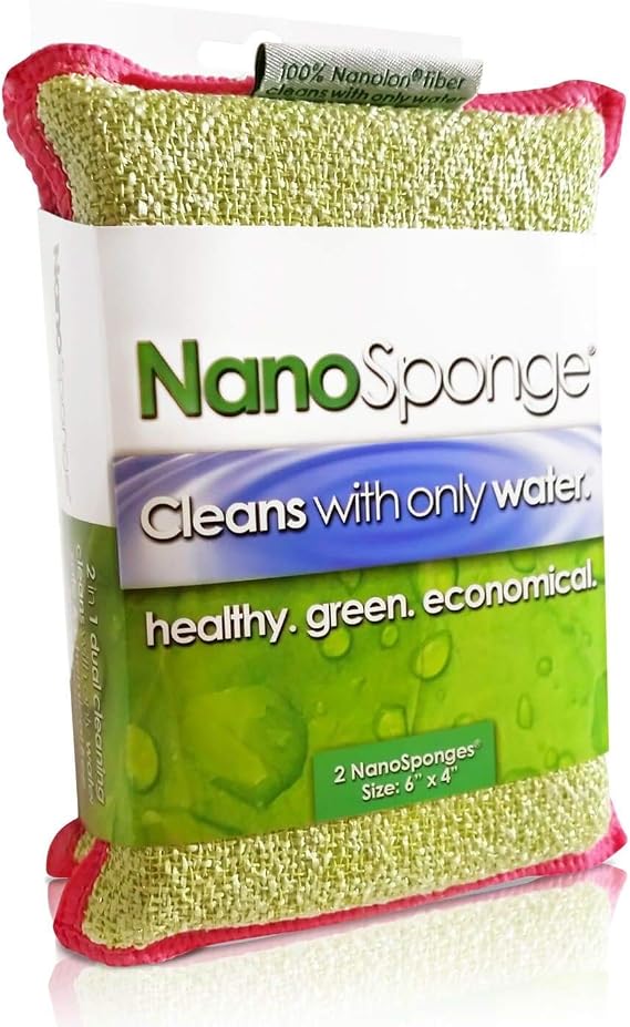 Life Miracle Nano Sponge Cleaning Sponges. Commercial Grade, Supersized, Super Durable Scrub Sponge. Bacteria Resistant and Odor Free Guarantee!
