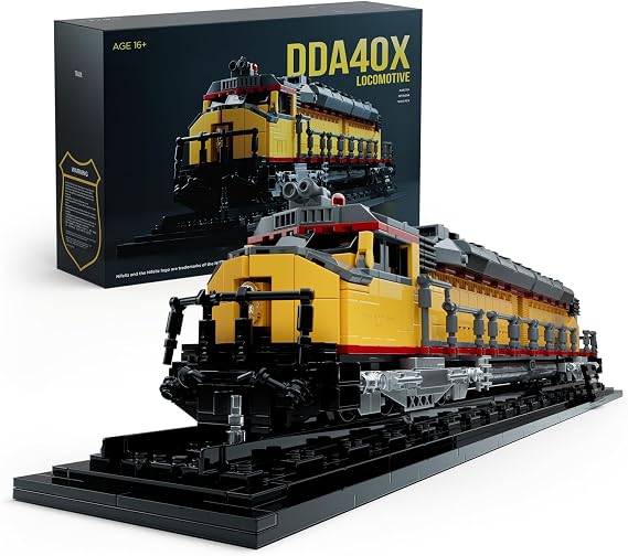 Nifeliz DDA40X Locomotive Building Set with Base, Collectible Steam Train Building kit Model for Adult Train Lovers, Ideal Gift for Home Decor (1603 PCS, NF10296)