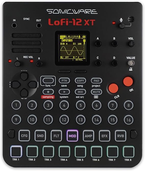 Sonicware Lofi-12 XT [Low-res Digitized Sampler] 12/24kHz Early-Digital Sound Sampling+12-bit Sampler mode, Compact/Lightwight/Battery-poweredTry Now, Intro Deal!