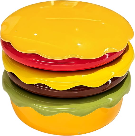 Unique Design Sauce Dish, Ceramic Sauce Bowl for Kitchen Counter, Decorative Modern Bowl, Small Christmas Gift & Decor, Chip and Dip Serving Set (Yellow)
