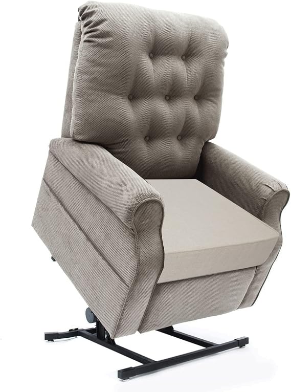 BUYUE Thickened Chair Lifting Cushion for Elderly 20" x 20" x 5", Original Woven Fabric High-Density Foam Recliner Chair Pad Couch Armchair Seat Cushion, Beige