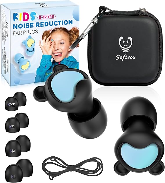 Kids Noise Reduction Ear Plugs 6YRS+, Reusable Child Ear Protection