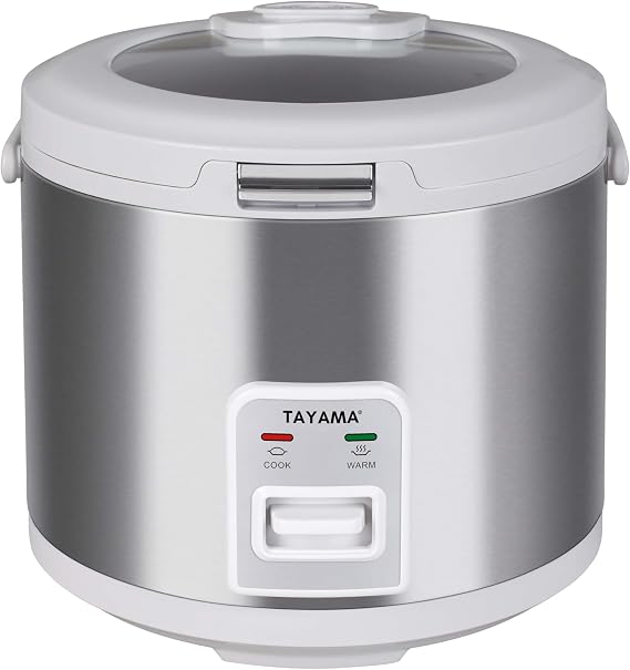 TAYAMA 10-Cup Automatic Rice Cooker & Warmer with Glass Lid