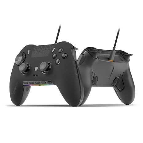 SCUF ENVISION Wired V2 (2025) PC Only Gaming Controller Anti-Drift Thumbsticks Five Remappable G-Keys Remappable Back Paddles Black