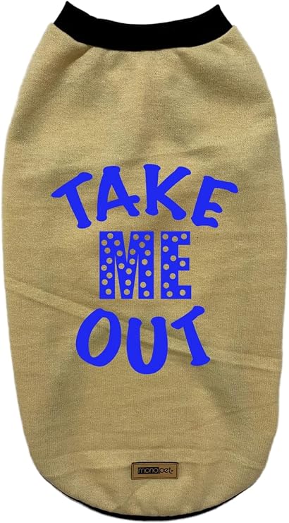 Yeni Sezon Köpek ve Kedi Kıyafeti - Açık Sarı (Taş) Take Me Out M Beden