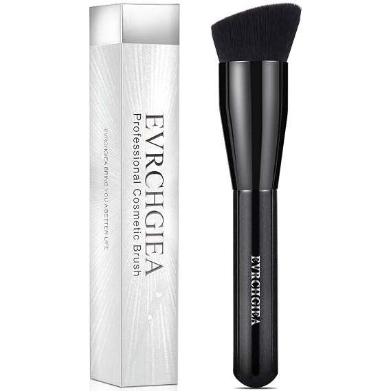 Foundation Brush, Flat Top Kabuki Foundation Brush for Liquid Makeup, Cream, Powder, Travel Size Face Foundation Blending Makeup Brushes (large)