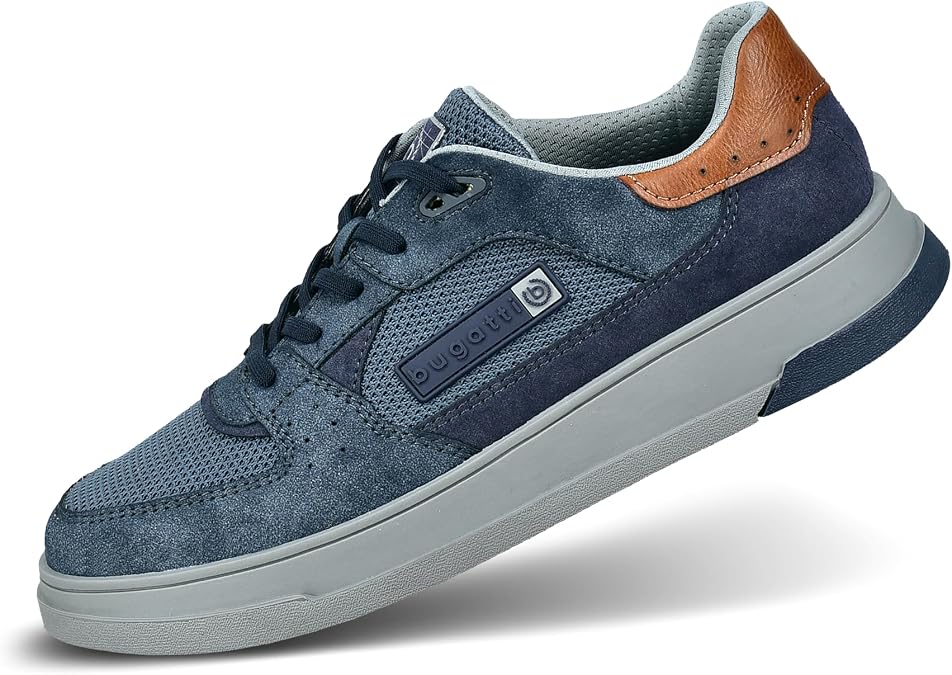 bugatti Men's Derby Lace-up Shoes, Blue, 12
