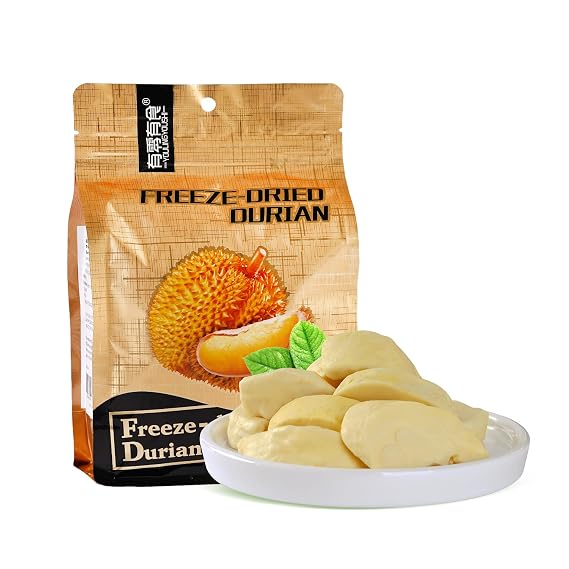 URSNACKS Freeze-Dried Fruit Durian Chips,Single-Serve Pack, Non GMO, Kosher, Gluten free,Snack 2 Ounce