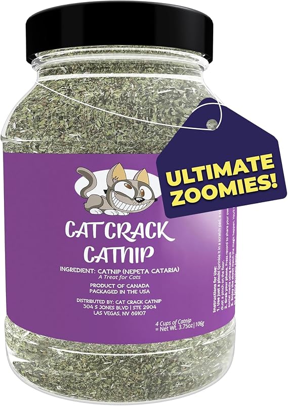 Cat Crack Catnip, Zoomie-Inducing Cat Nip, 100% Natural North American Made