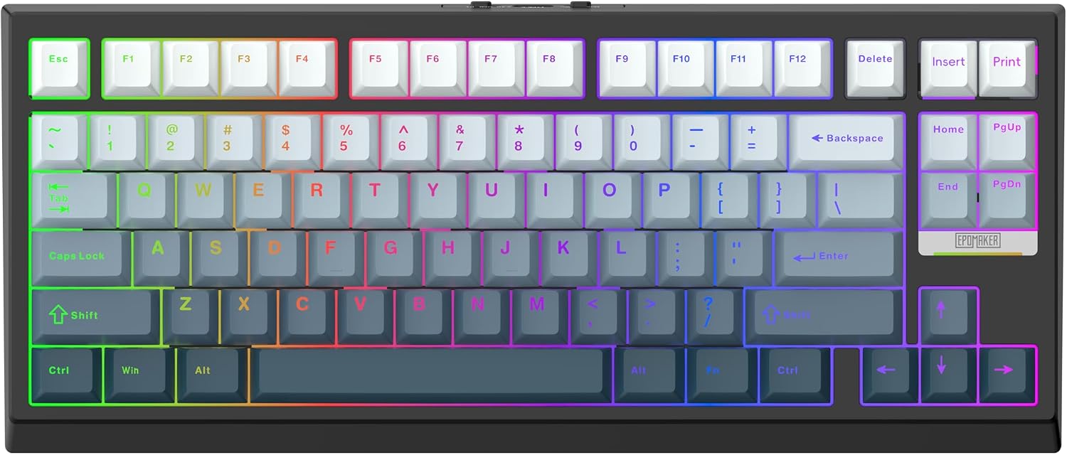 EPOMAKER G84 HE Wireless Gaming Keyboard, 8K Polling Rate, Magnetic Switch, Built-in Hall Effect Sensor, Supports DKS & SnapKeys SOCD, Numeric Keyless, Wireless, 8000 mAh, Bluetooth, USB A-C Wired