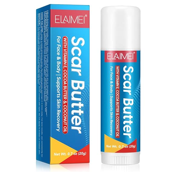 Scar Repair Stick, Scar Butter with Vitamin E, Cocoa Butter & Coconut Oil, Fade Scars & Intensive Deep Moisturizer Skin Care Cream for Face, Body, Hands Old and Recent Scars and Stretch Marks -20g
