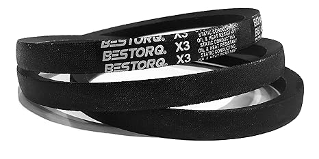 BESTORQ A65 or 4L670 V-Belt, Classic Wrapped Rubber X3 V-Belt, Black, 67" Outside Circumference x .51" Width x .34" Height, Pack of 2