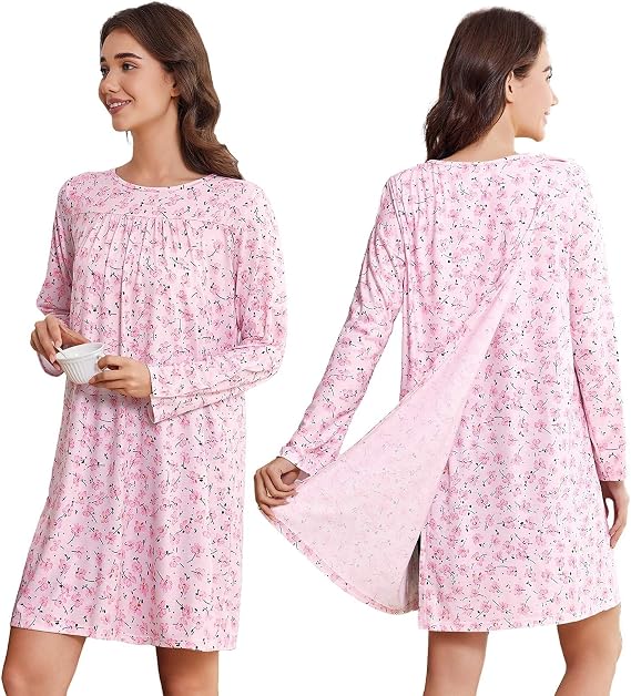 Deyeek Women's Open Back Hospital Gowns for Post Surgery