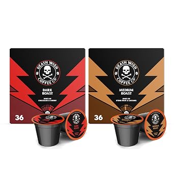 Death Wish Coffee Co. - Single Serve Dark and Medium Bundle 72 Count