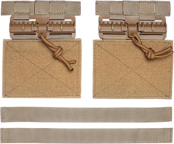 2 Pack Quick Release Cummerbund Conversion Attachment for Tactical Molle Vest Buckle Hook & Loop Strap & Flap Adapter