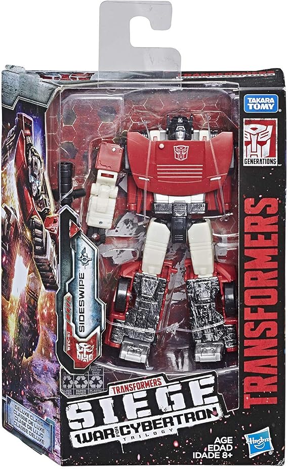 Transformers Generations War for Cybertron: Siege Deluxe Class WFC-S10 Sideswipe Action Figure | Transformers Siege War For Cybertron 6 Inch Action Figure Deluxe Class Wave 1 - Sideswipe