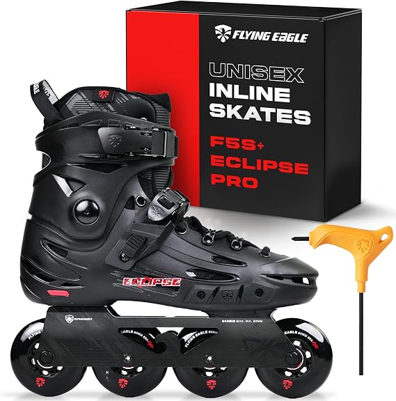 FlyingEagle F5S+ Eclipse Pro Unisex Inline Roller Skates, 11 Size Options