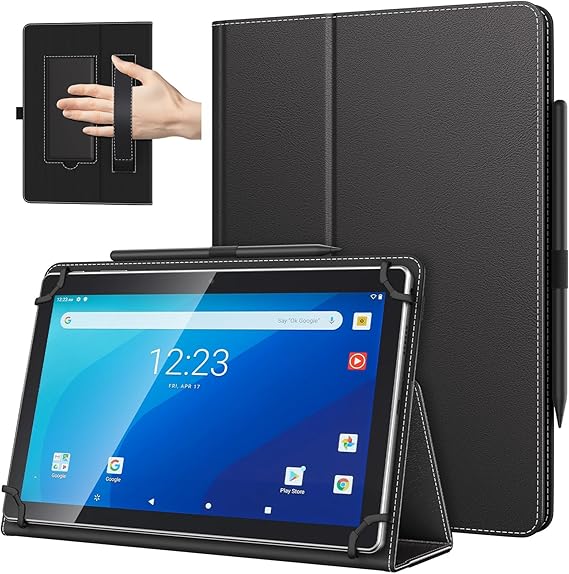 TiMOVO Universal Case for 10.1 Inch Android Tablet with Pen Loop, Black