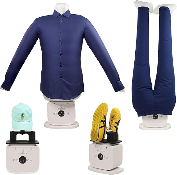 Bellairon - The Original Automatic Ironing Machine for Clothes. Hot Air Garment Dryer & Hands-Free Wrinkle Remover for Shirts & Pants | No Iron, No Ironing Board | Sizes S3XL